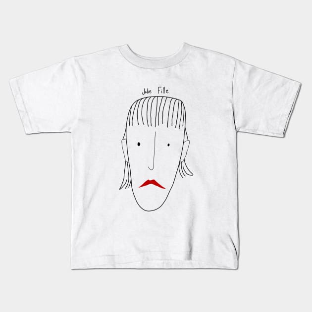 french girl Kids T-Shirt by Minimalist Co.